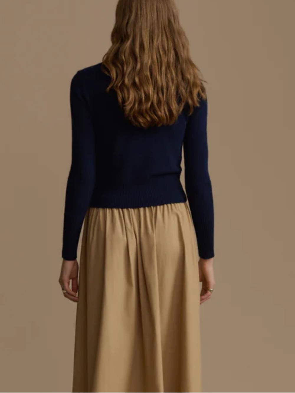 Jenni Kayne Navy Leni Cashmere Crewneck Sweater - Picture 5 of 5